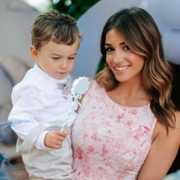 Sara Scaperrotta with her beloved son Tommaso